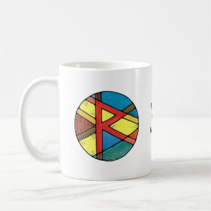 De Café Taza con la runa Raidho del Art Nouveau – ¡EQUILIB
