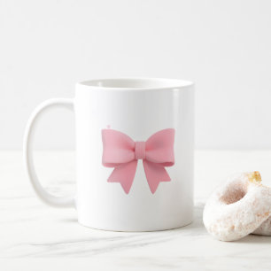 De Café Taza con lazo rosa
