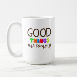 De Café Taza con Letra a Mano Positiva Moderna