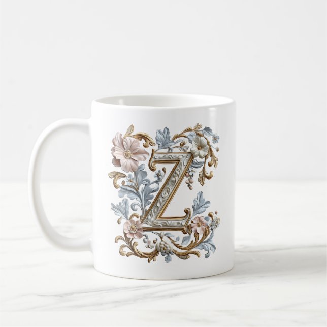 De Café Taza con Letra 'Z' Barroca para una Princesa del C (Izquierda)