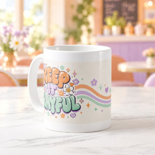 De Café Taza con letras burbuja divertidas 'Mantén la dive