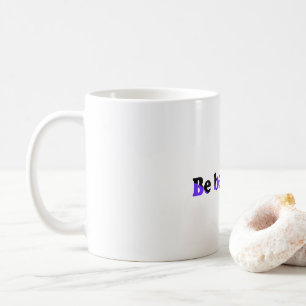De Café Taza con Logo B Negro Púrpura Ser Hermosa