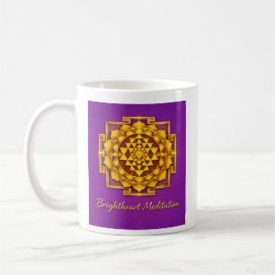 De Café Taza con Maha Sri Yantra