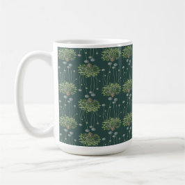 De Café Taza con Motivo Botánico