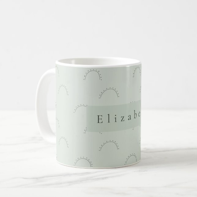 De Café Taza con nombre moderno (Anverso izquierdo)