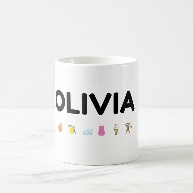 De Café taza con nombre Olivia (Centro)