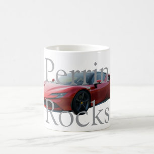 De Café Taza con nombre personalizado con coche