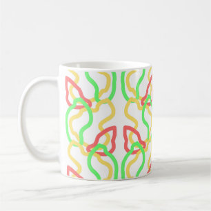 De Café Taza con patrón funky