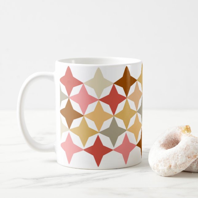 De Café taza con patrón gráfico relajante (Con donut)