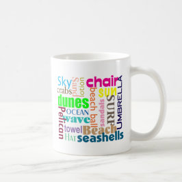 De Café Taza con playas