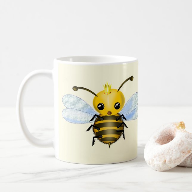 De Café Taza con Reina Abeja (Con donut)