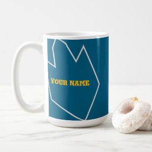 De Café Taza con tu nombre y el color es aqua