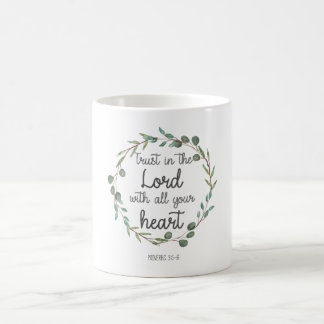 De Café Taza con Versículo Bíblico Confía en el Señor