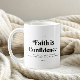 De Café Taza con versículo bíblico Hebreos 11:1