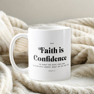 De Café Taza con versículo bíblico Hebreos 11:1