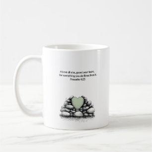 De Café Taza con versículo bíblico Proverbios 4:23 Regalo 