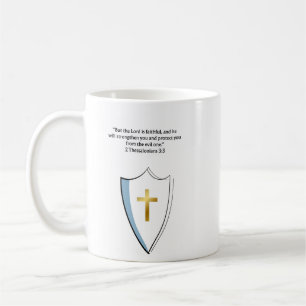 De Café Taza con versículo cristiano 2 Tesalonicenses 3:3