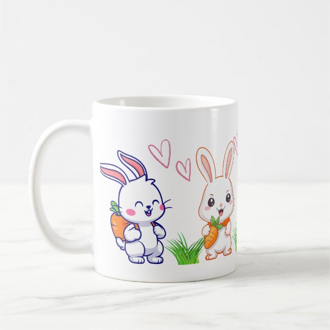 De Café Taza conejito lindo (Izquierda)
