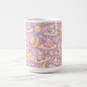 De Café Taza conejito pastel adorable – Luna y nubes Kawai
