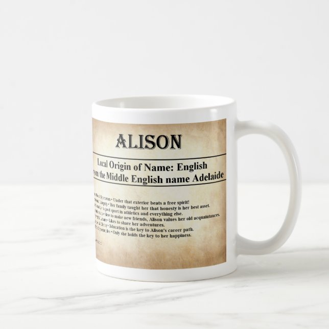 De Café Taza conocida del significado - Alison (Derecha)