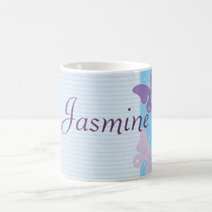 De Café Taza conocida personalizada - mariposas