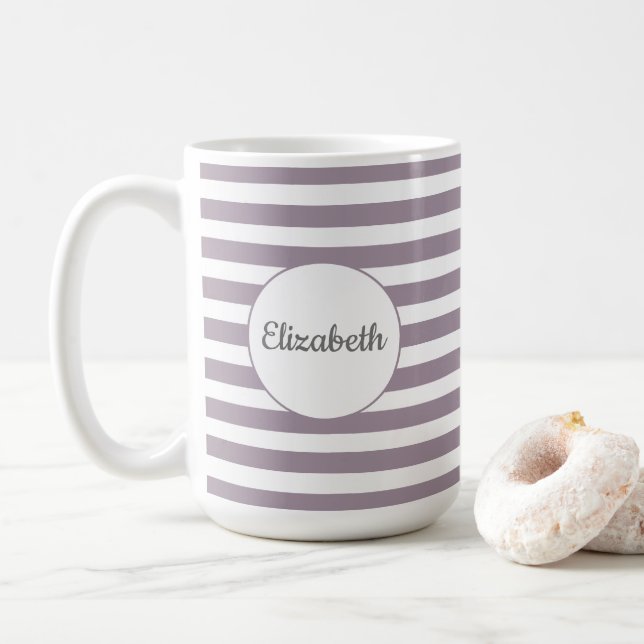 De Café Taza conocida rayada (Con donut)