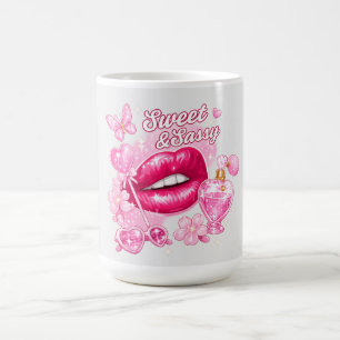 De Café Taza Coqueta Rosa Dulce y Sassy