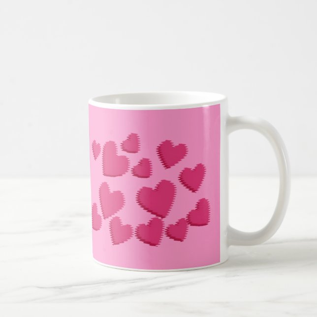 De Café Taza - corazones ondulados (Derecha)