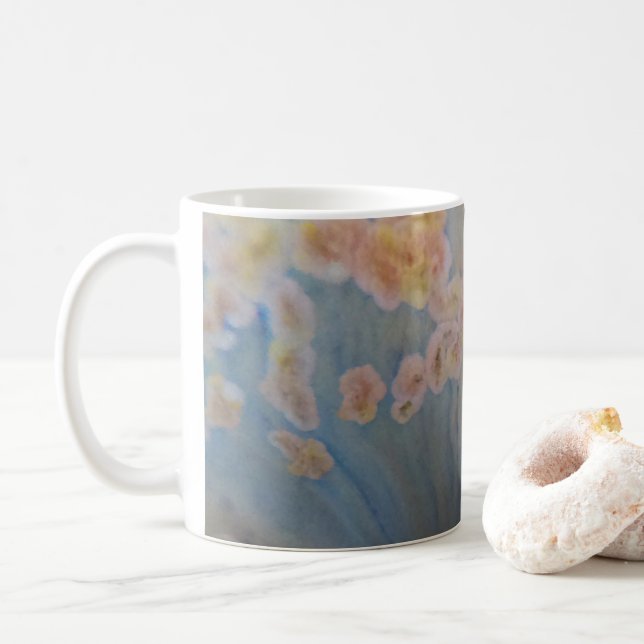 De Café Taza cristalina impresionista del esmalte (Con donut)
