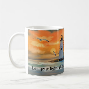 De Café Taza Cristiana Atardecer Faro
