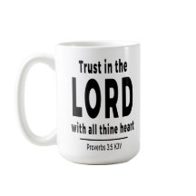 Taza cristiana con 'Confía en el Señor Proverbios