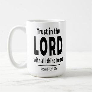 De Café Taza cristiana con 'Confía en el Señor Proverbios 