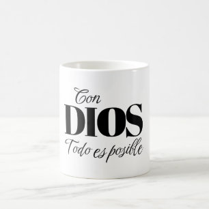 De Café Taza Cristiana "Con Dios todo es posible" Mateo 19