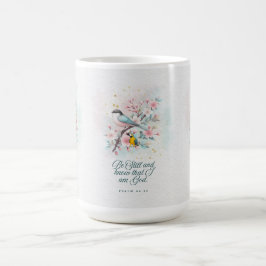 De Café Taza cristiana | “Quédate quieto” Escritura floral