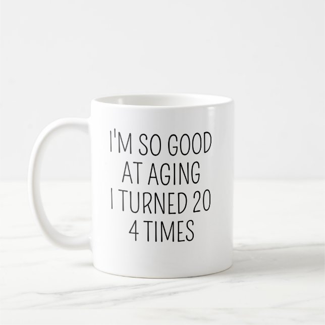 De Café Taza Cumpleaños 80, Regalo Cumpleaños 80, 80 años (Izquierda)