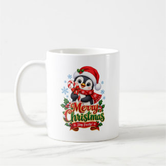 De Café Taza Cute Merry Christmas Penguin Stay Frosty