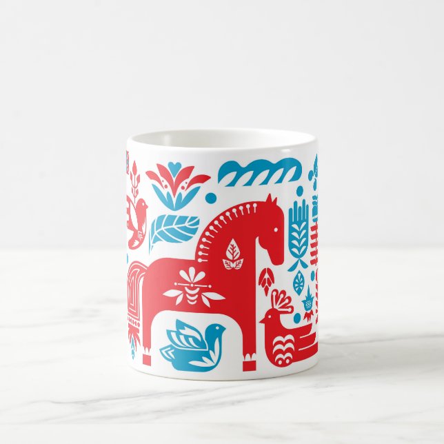 De Café Taza Dala Roja y Azul Sueca (Centro)