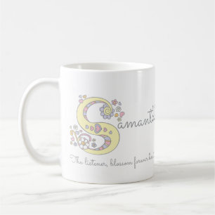 De Café Taza decorativa del monograma del significado