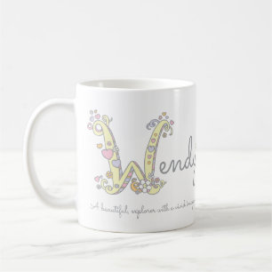 De Café Taza decorativa del monograma del significado