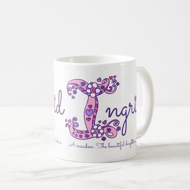 De Café Taza decorativa del monograma del significado (Anverso derecho)