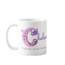 Taza decorativa del monograma del significado