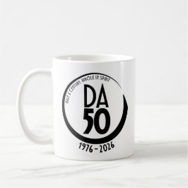 De Café Taza del 50 aniversario 1976-2026 en negro