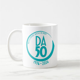 De Café Taza del 50 aniversario 1976-2026 en verde azulado
