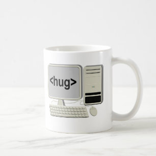 De Café Taza del abrazo del ordenador