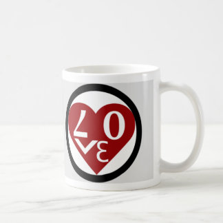 De Café Taza del amor del corazón