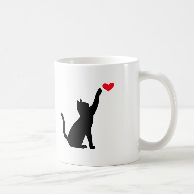 De Café Taza del amor del gato (Derecha)