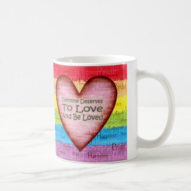 De Café Taza del amor del orgullo del arco iris (Derecha)