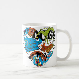De Café Taza del amor del perro