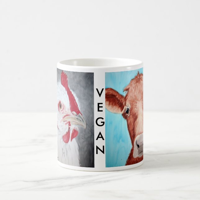 De Café Taza del animal del vegano (Centro)