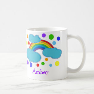 De Café Taza del arco iris con nombre